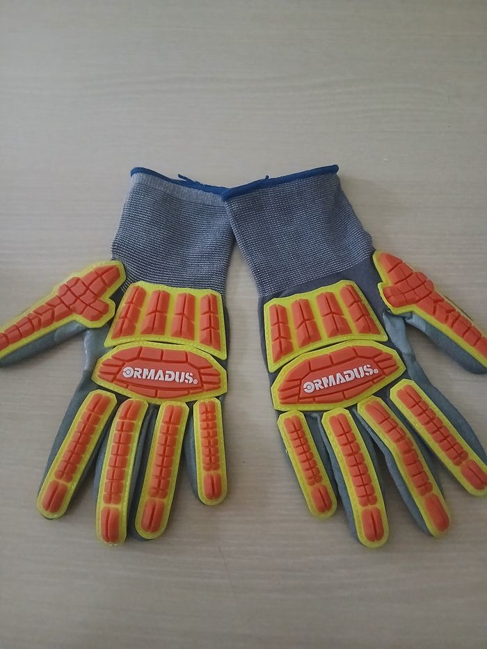 Gant de securite travail lourd nylon sableux micro - photo numéro 7