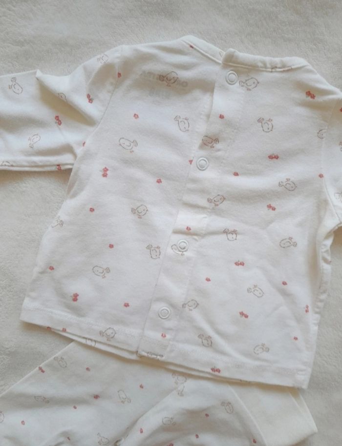 Ensemble fille legging et t-shirt imprimé oiseaux 0 mois Orchestra - photo numéro 2