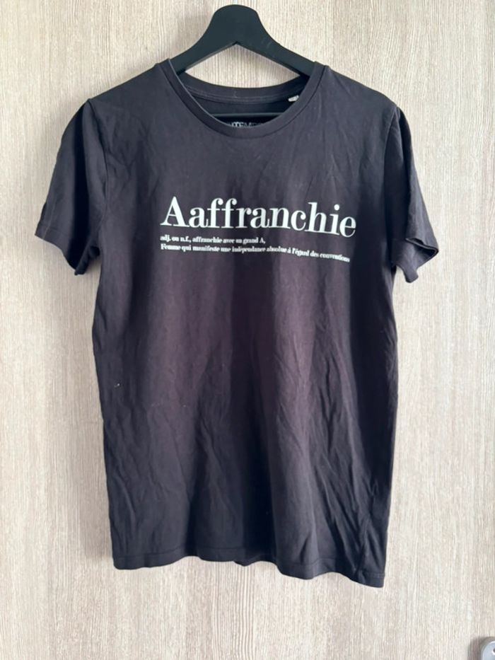 T-shirt MC noir - Aaffranchie -T36