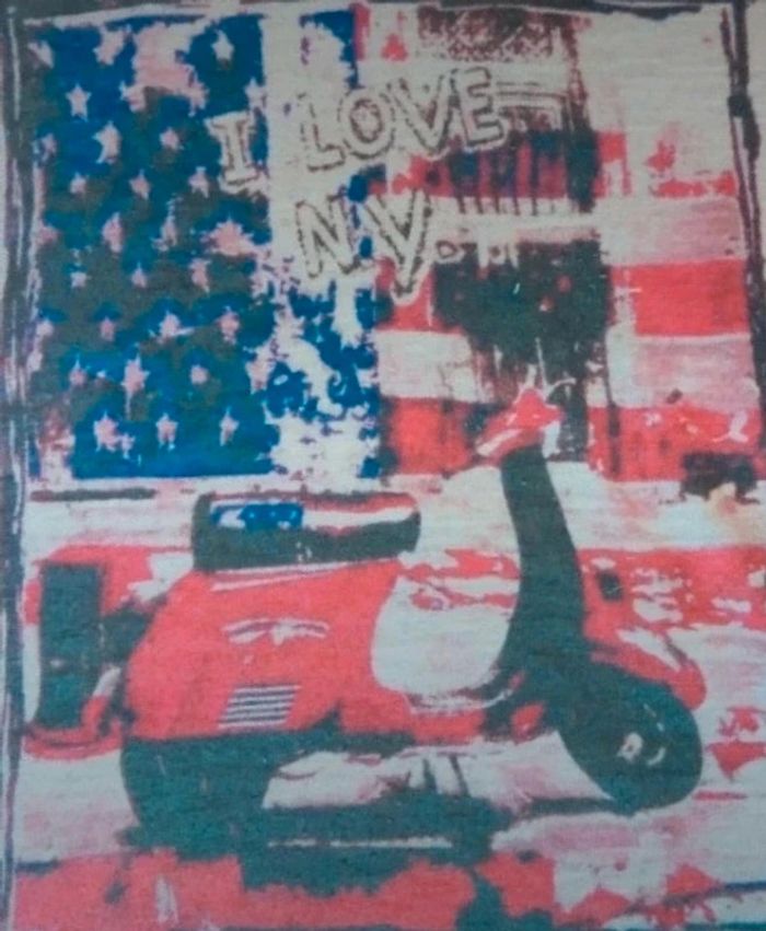 T-shirt manches courtes vespa drapeau américain - photo numéro 2