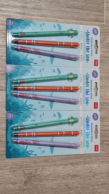 Legami effaçables Under the Sea 3 Sets Tortue Poisson Némo Hippocampe Neufs