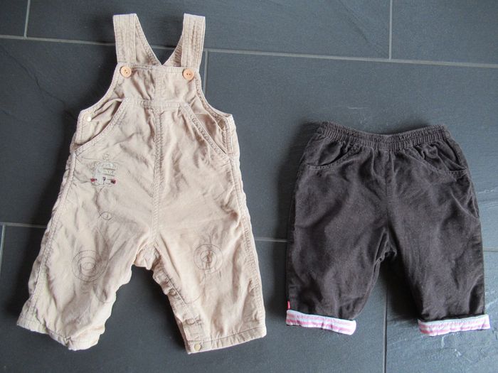 Salopette fille Sergent Major 6 mois et Pantalon Obaïbi