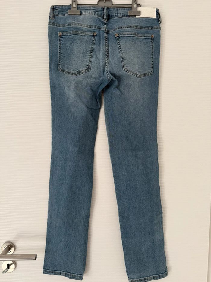 Jean slim skinny droit bleu clair brut uni basique simple - photo numéro 6