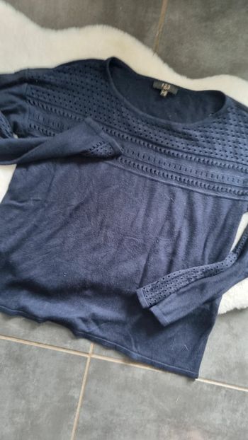 Pull 123  femme t40  L bleu parfait état