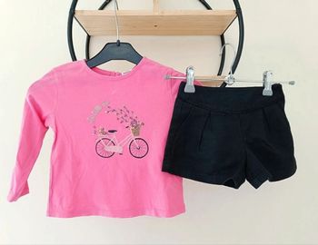 2 ans ensemble tape a l oeil teeshirt et short