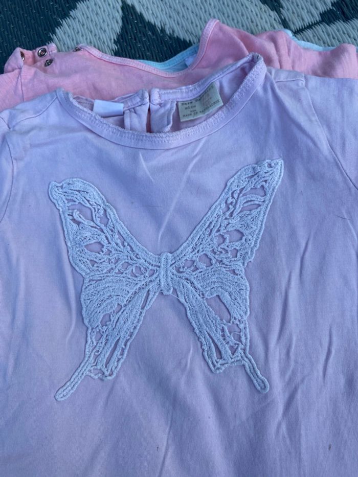 Lot de 4 t shirt Zara babygirl - photo numéro 11