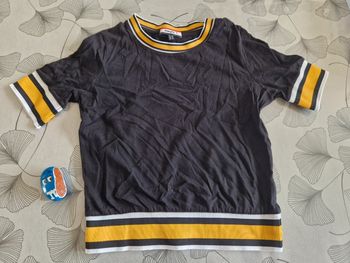 Tee shirt ado noir taille xs 34 jennyfer