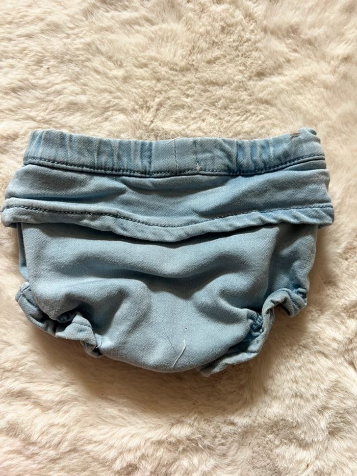 Short en jeans effet culotte