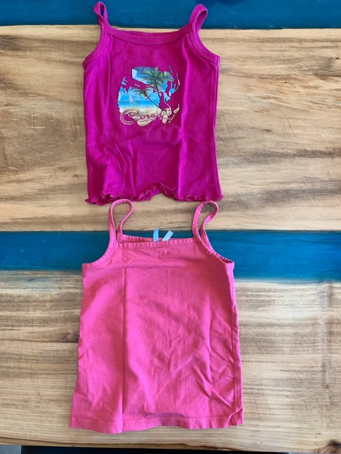Lot débardeurs rose corse taille 2 ans