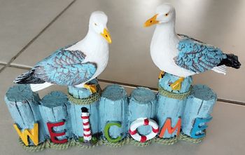 Décoration bord de mer – Mouettes “Welcome” neuve