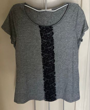 T shirt gris chiné camaïeu T L