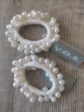 Lot de 2 élastiques avec perles