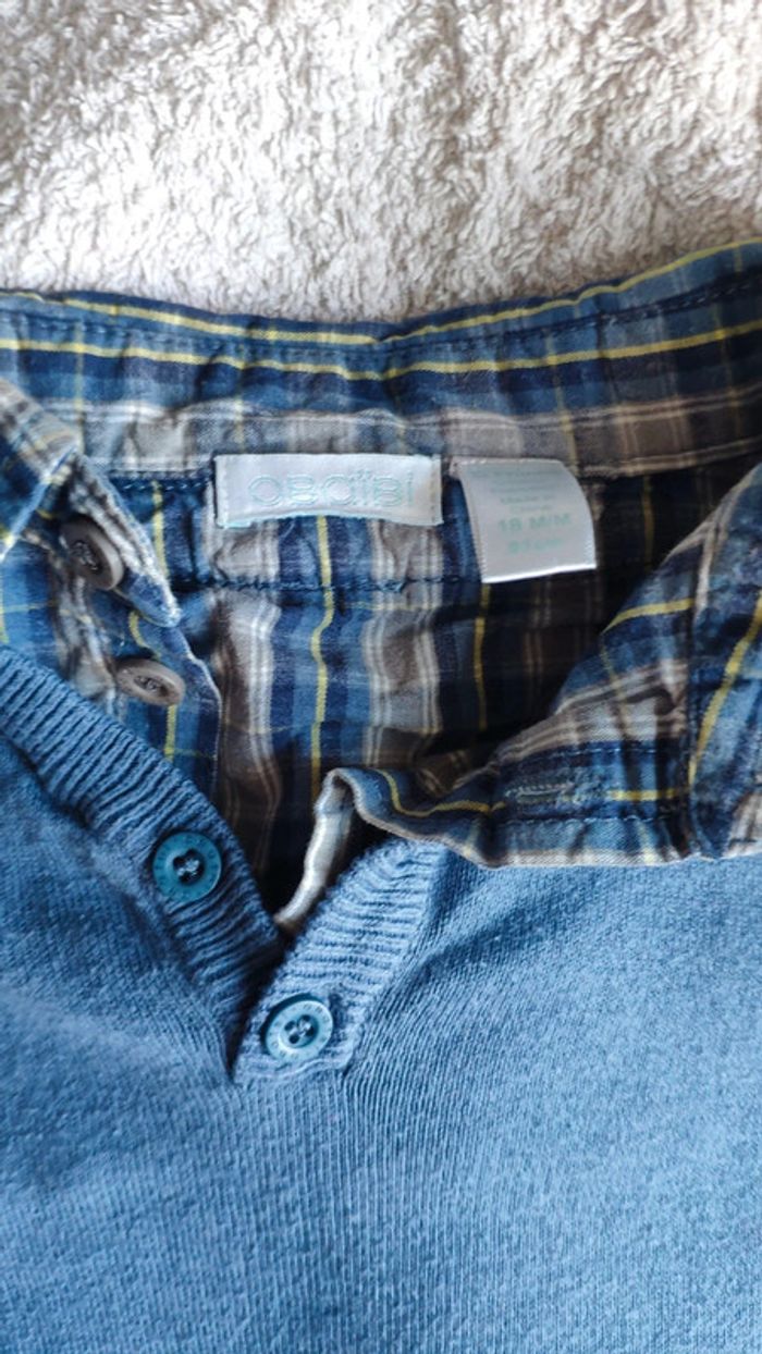 Pull 18 mois avec col chemise - photo numéro 2