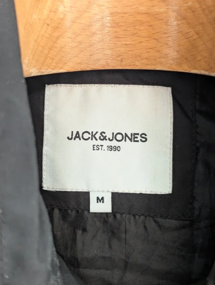 Doudoune bicolore bleu marine et noire Jack & Jones homme taille M - photo numéro 3