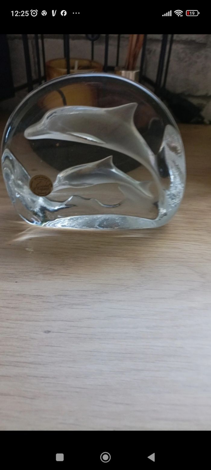 Sujet dauphin en cristal d'Arques 11 sur 9 cm - photo numéro 3