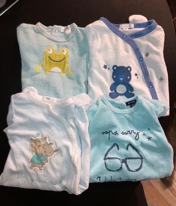 Lot de 4 Pyjamas garçon 1 mois