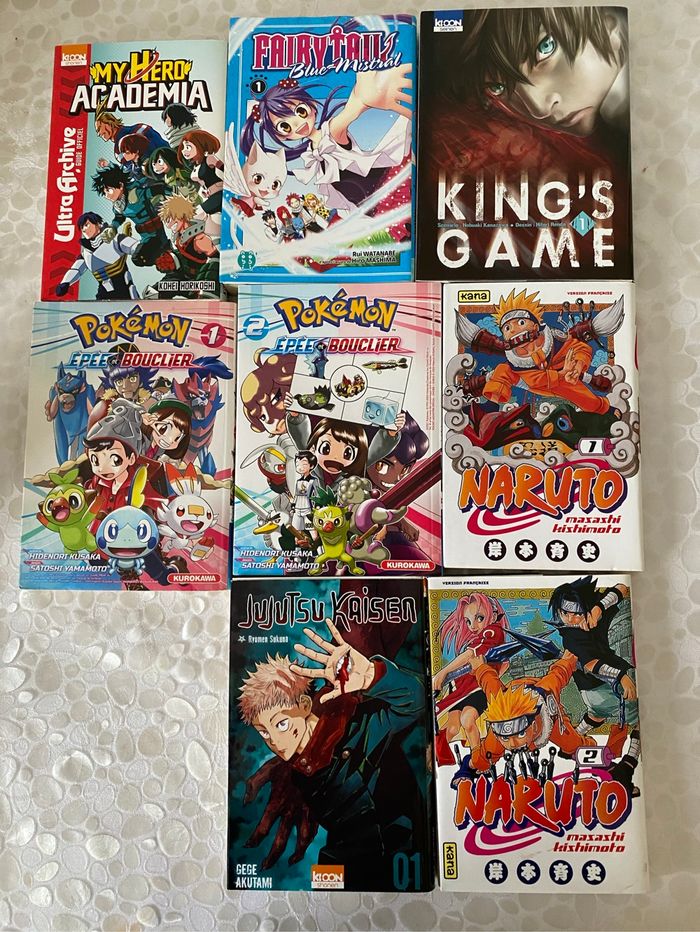 Lot de 8 Mangas