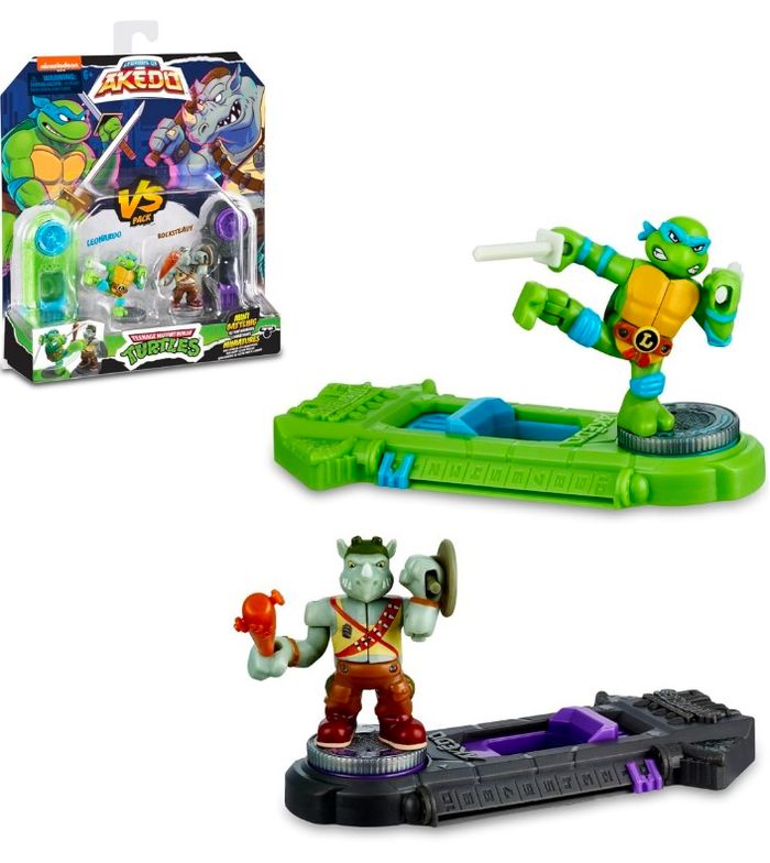 Coffret Tortues Ninja Leonardo vs Rocksteady - Akedo - Armes uniques
- photo numéro 1