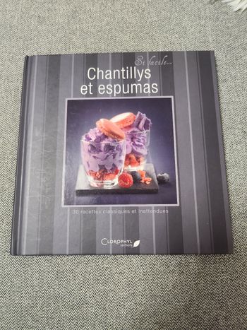 Livre chantillys et espumas 30 recettes classiques et inattendues