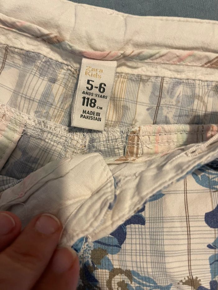 Short à fleurs - Zara Kids - 5/6 ans - photo numéro 2
