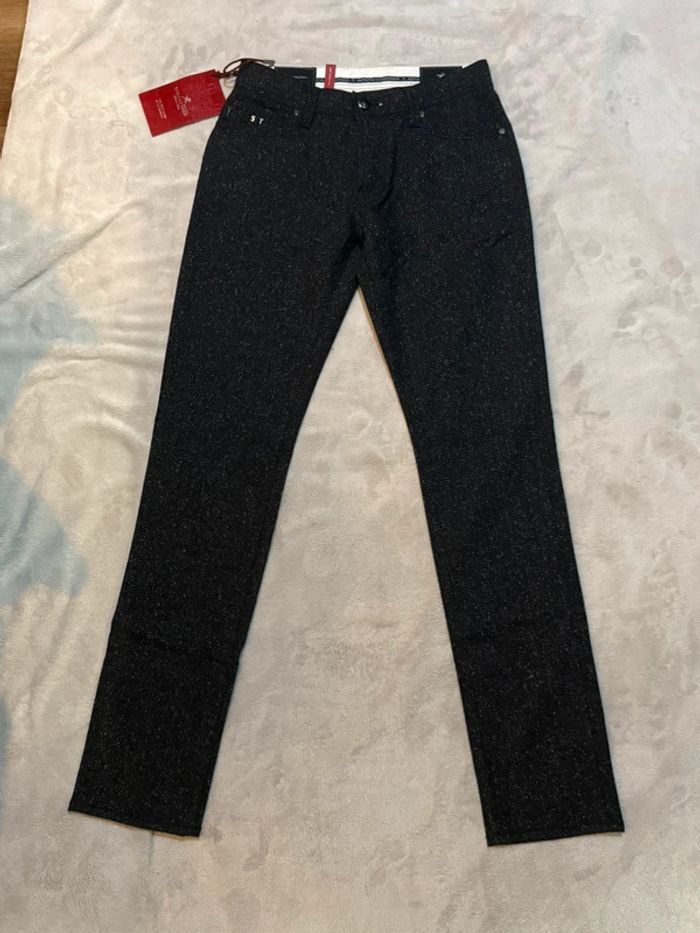 Tramarossa - Jean en laine, coupe droite, Bleu marine, taille 31 - photo numéro 2