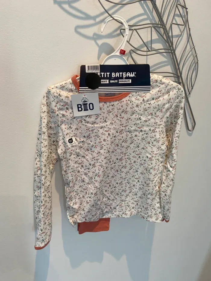 Pyjama petit bateau neuf 5 ans fille manche longue