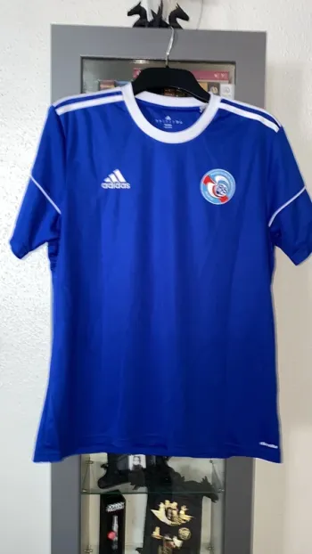 maillot de foot bleu Adidas racing club de strasbourg numéro 8 taille L