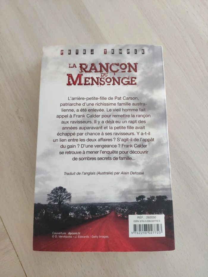 Livre grand format La rançon du mensonge Temple thriller - photo numéro 6