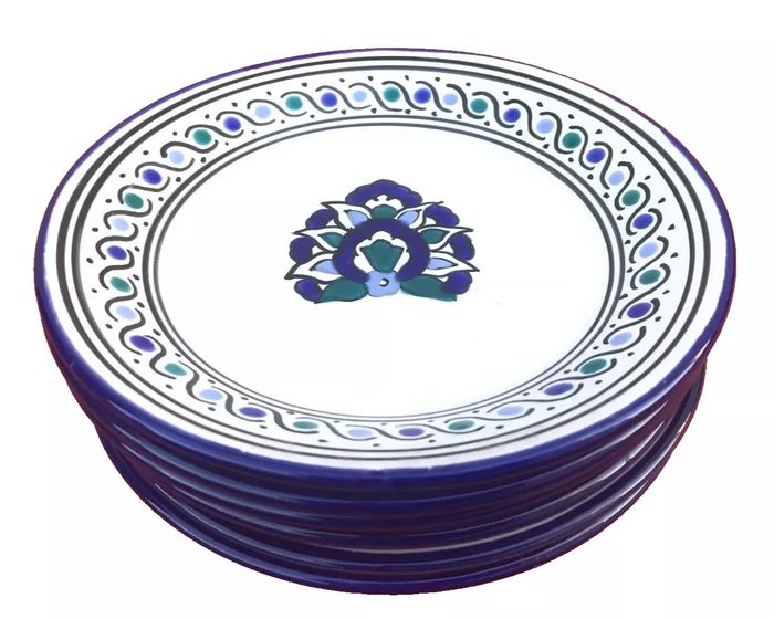 6 assiettes plates Faïence décor oriental - photo numéro 8