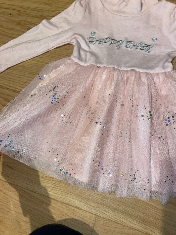 Robe rose col montant « Happy Baby » – 18 mois - photo numéro 2