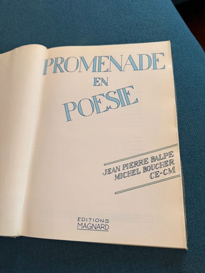 Livre ancien école scolaire Promenade en Poésie Éditions Magnard - photo numéro 3