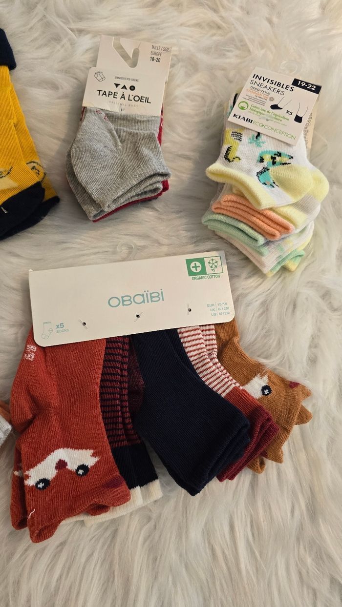 Neufs (non portés) 🏷🤩💙💙lot chaussettes et socquettes 15/18,18/20, 19/22, garçon 💙💙😍 - photo numéro 3