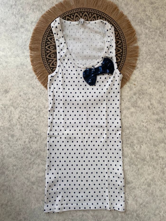 Débardeur à pois noeud Bershka