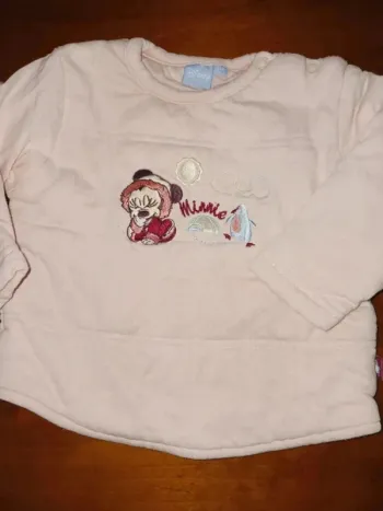 Pull rose 6 mois disney