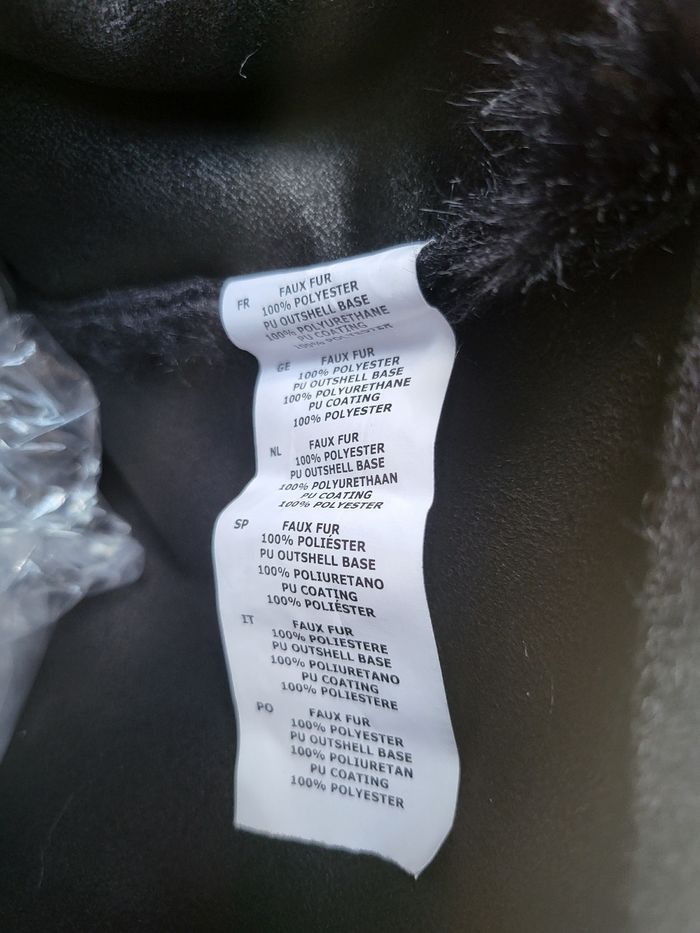 Cabas en  fausse fourrure velours brillante Marine ombre - photo numéro 6