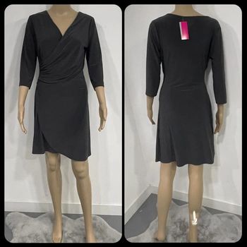 Robe grise cache cœur taille unique jusqu’à un 40