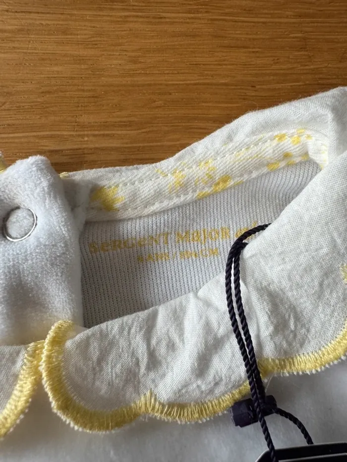 Pyjama 2 pièces ML haut en velours et bas jaune coton thème Licorne NEUF - Taille 4 Ans - photo numéro 4