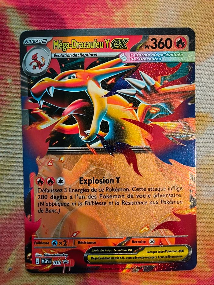 Lot de cartes Pokémon Méga Dracaufeu ex (x et y) + boîte métallique - photo numéro 4