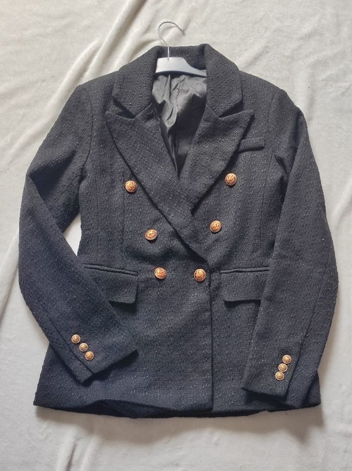 Blazer texturé en coton taille XS - photo numéro 2