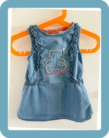 Jolie robe en jean légère 12 mois lulu castagnette