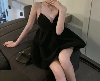 Robe dos nu Camisole noire