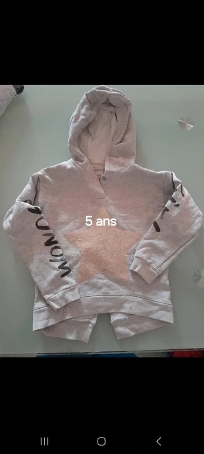 Pull a capuche fille 5 ans