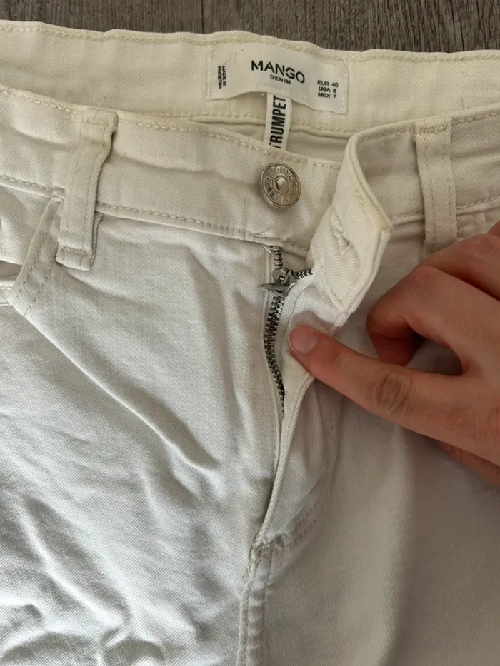 Jean blanc taille basse - photo numéro 7