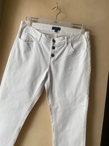 Jean blanc capri Kiabi 40
