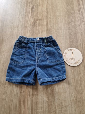 Short en jean Petit Pirate - 6 Mois