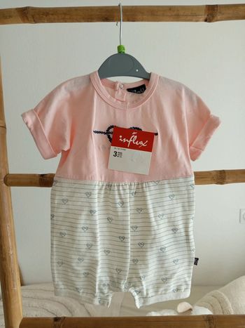 Combishort bébé fille 3 mois neuve