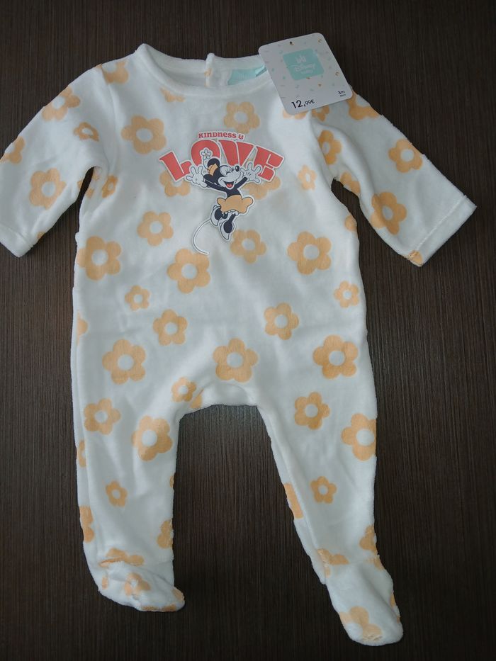 pyjamas en velours disney minnie 3 mois