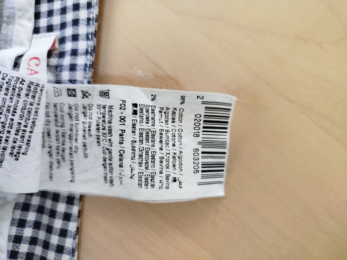 Pantalon à carreaux noir et blanc 
Camaïeu 
Taille XS - photo numéro 6