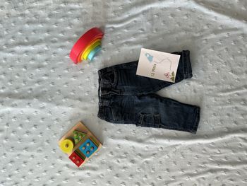 jean bleu doublé poche coté taille réglable 12 mois obaibi