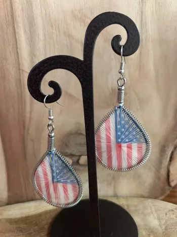 Boucles d'oreilles Drapeau américain